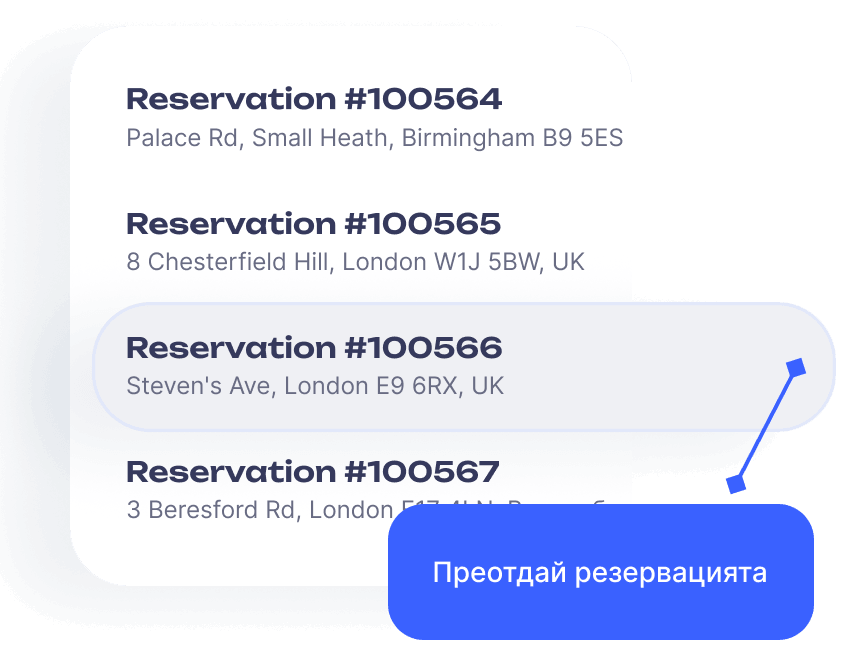 Reservation reassignment mockup